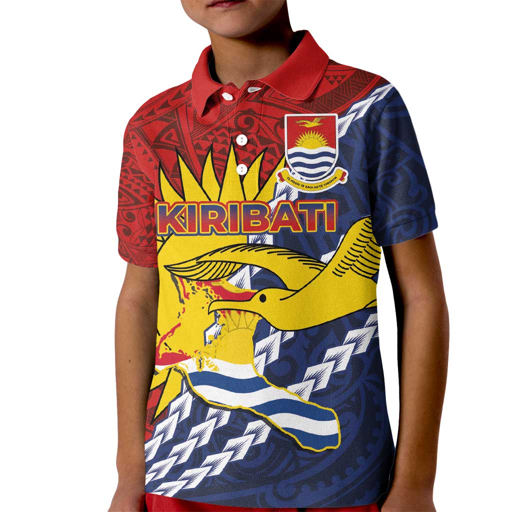 Kiribati Independence Day Kid Polo Shirt Polynesian and Melanesian Art Tattoo