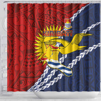 Kiribati Independence Day Shower Curtain Polynesian and Melanesian Art Tattoo