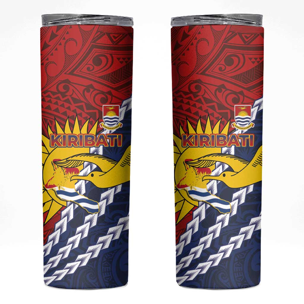 Kiribati Independence Day Skinny Tumbler Polynesian and Melanesian Art Tattoo