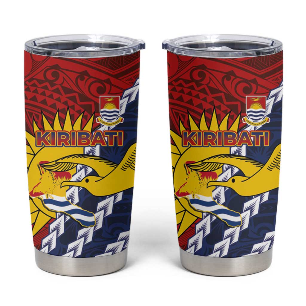 Kiribati Independence Day Tumbler Cup Polynesian and Melanesian Art Tattoo