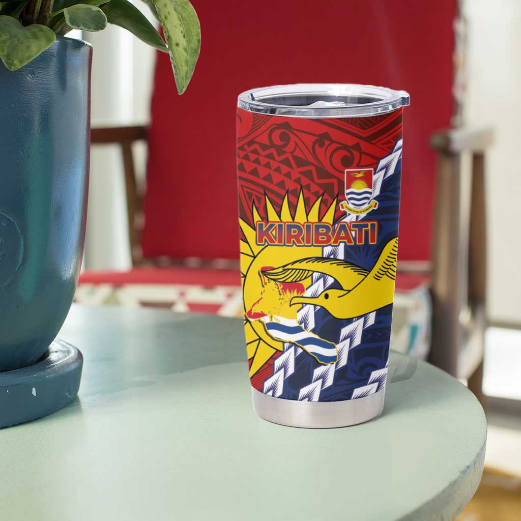 Kiribati Independence Day Tumbler Cup Polynesian and Melanesian Art Tattoo