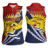 Kiribati Independence Day Women Sleeveless Polo Shirt Polynesian and Melanesian Art Tattoo