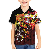 Papua New Guinea 2025 Family Matching Long Sleeve Bodycon Dress and Hawaiian Shirt 50th Independence Day Anniversary