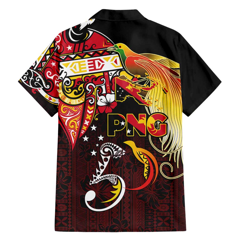 Papua New Guinea 2025 Family Matching Off Shoulder Short Dress and Hawaiian Shirt 50th Independence Day Anniversary