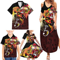Papua New Guinea 2025 Family Matching Summer Maxi Dress and Hawaiian Shirt 50th Independence Day Anniversary