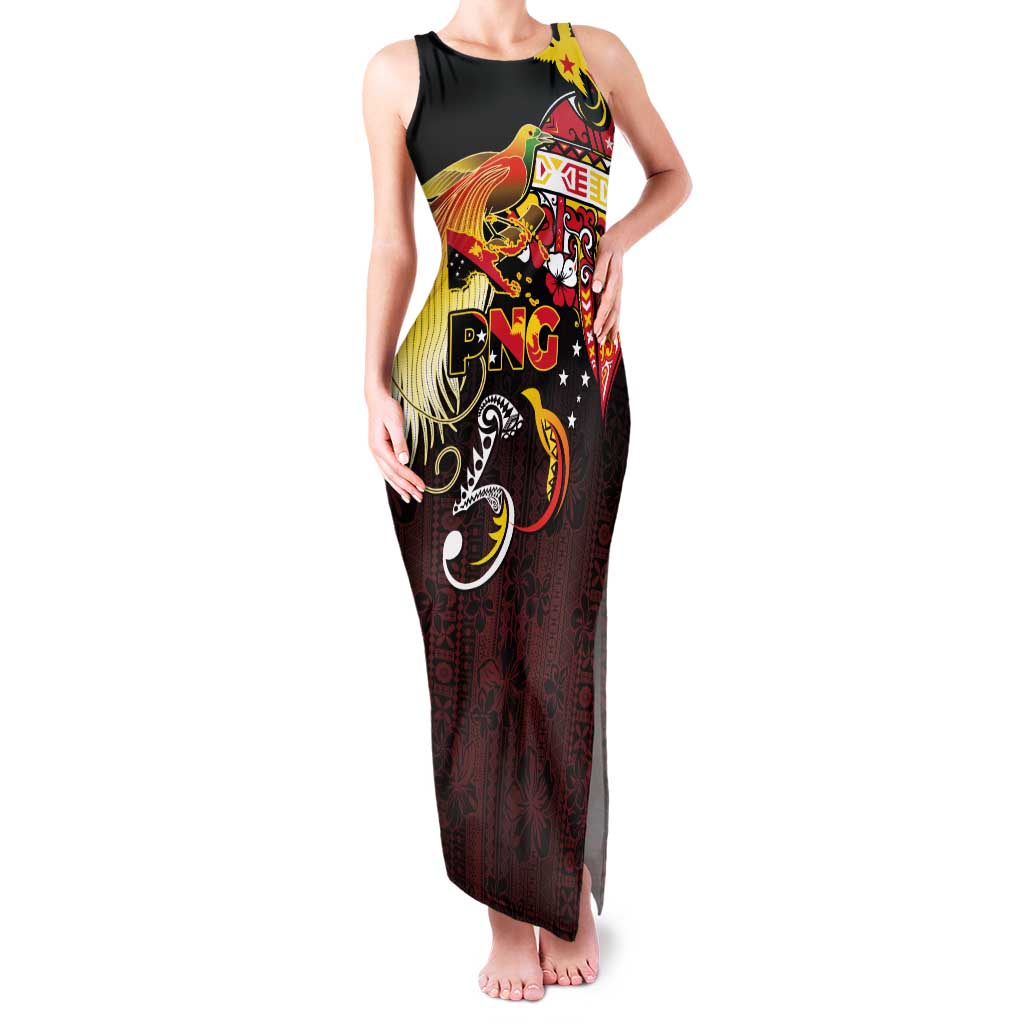 Papua New Guinea 2025 Family Matching Tank Maxi Dress and Hawaiian Shirt 50th Independence Day Anniversary