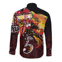 Papua New Guinea 2025 Long Sleeve Button Shirt 50th Independence Day Anniversary