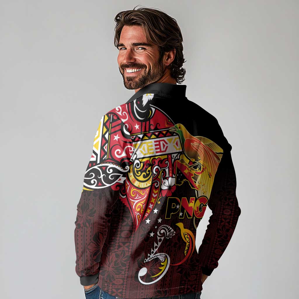 Papua New Guinea 2025 Long Sleeve Polo Shirt 50th Independence Day Anniversary