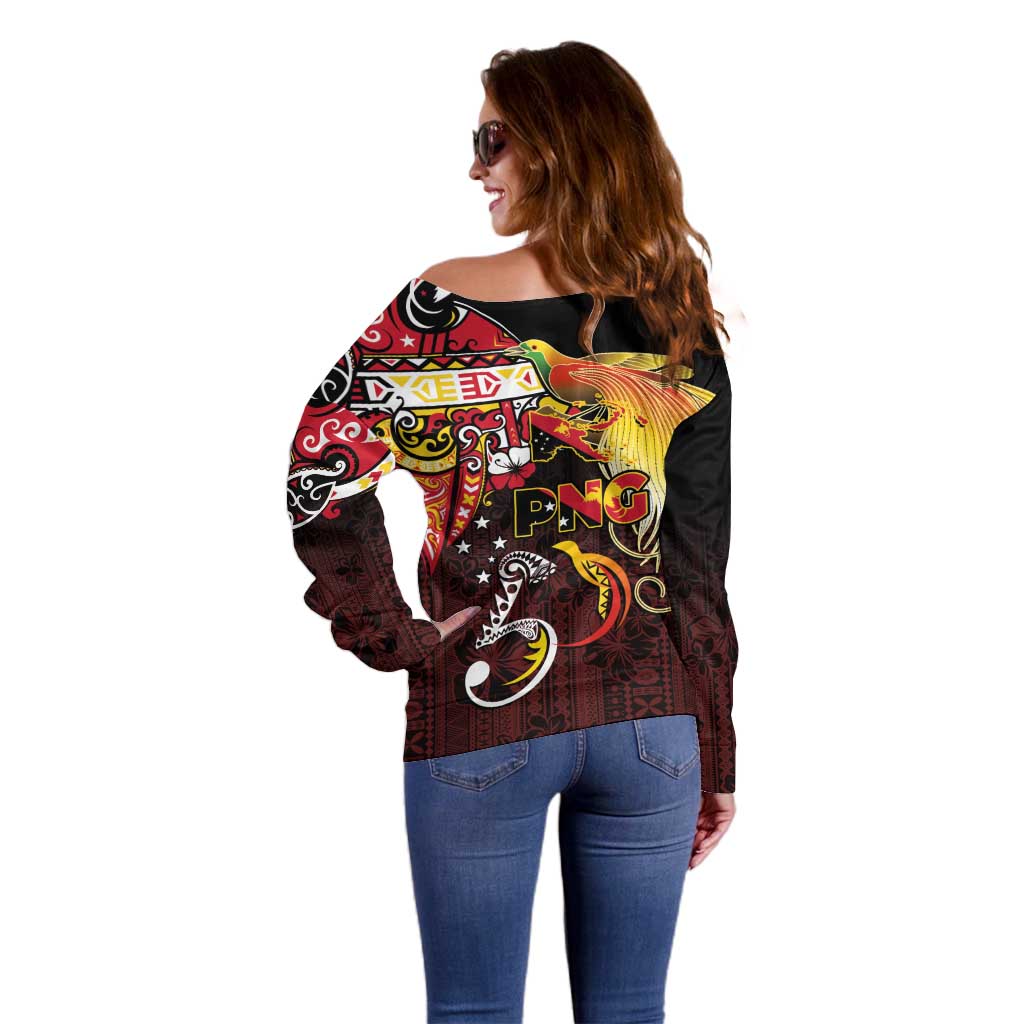 Papua New Guinea 2025 Off Shoulder Sweater 50th Independence Day Anniversary