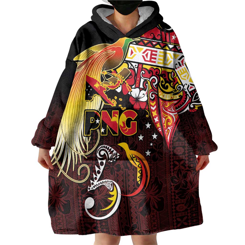 Papua New Guinea 2025 Wearable Blanket Hoodie 50th Independence Day Anniversary