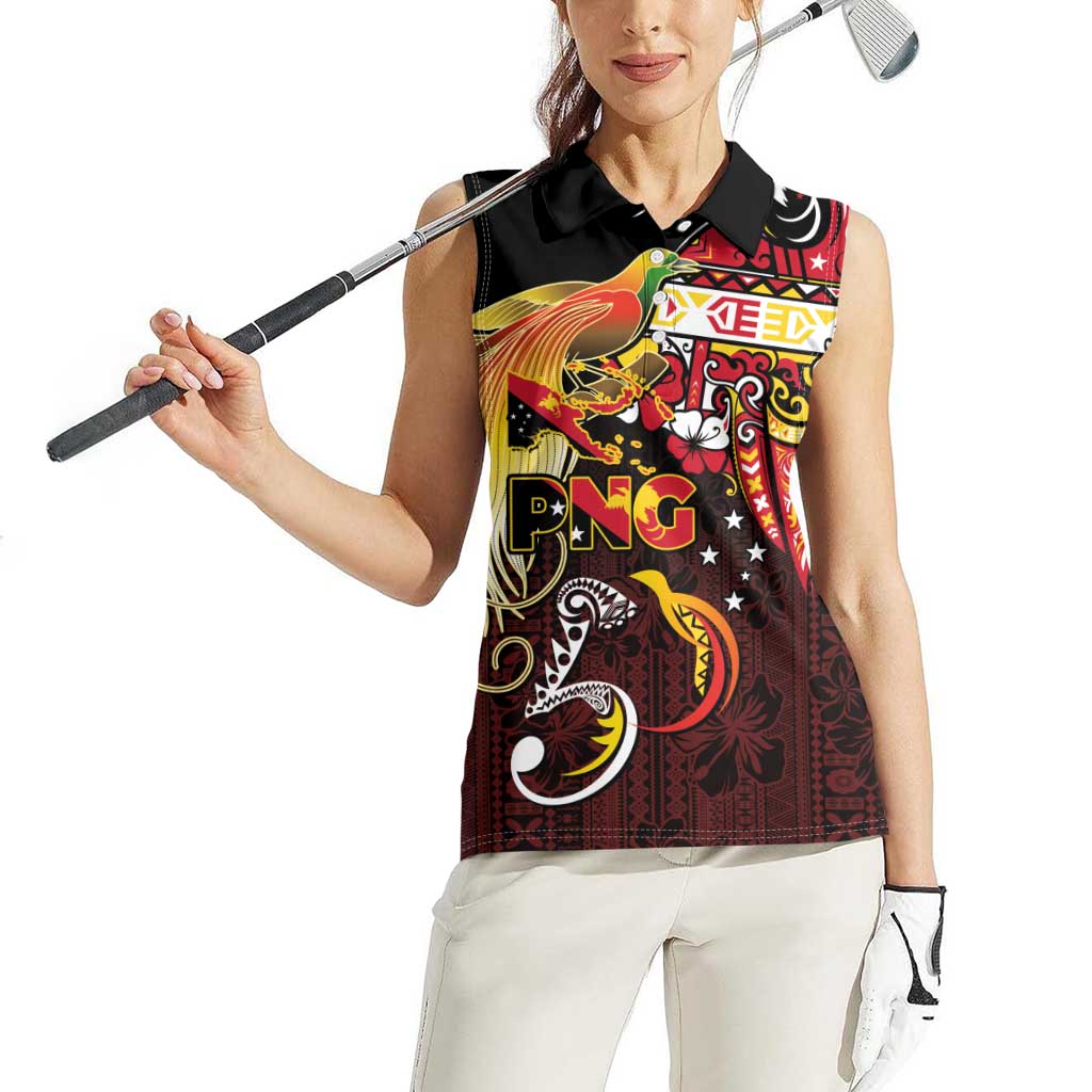 Papua New Guinea 2025 Women Sleeveless Polo Shirt 50th Independence Day Anniversary