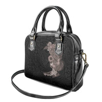 Hawaiian Tropical Plants and Chameleon Shoulder Handbag Polynesian Art Grayscale - Polynesian Pride