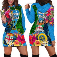 Malampa Fiji Day Hoodie Dress Tropical Plants Mix Polynesian and Tapa Pattern LT03 - Polynesian Pride