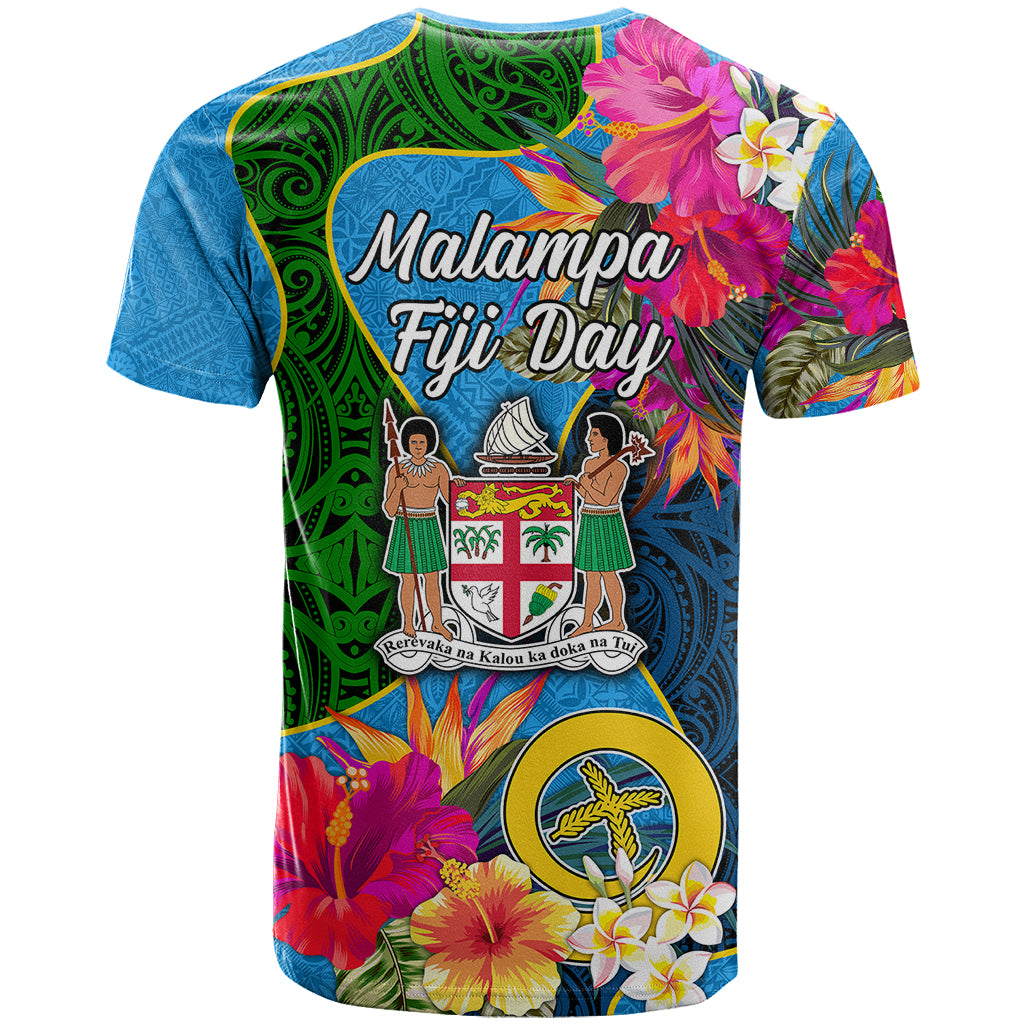 Malampa Fiji Day T Shirt Tropical Plants Mix Polynesian and Tapa Pattern LT03 - Polynesian Pride