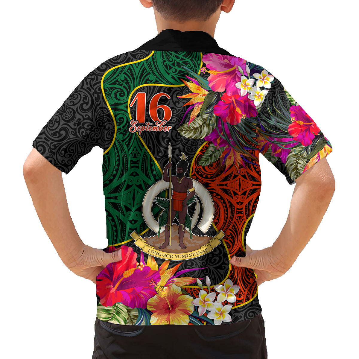 Penama Day Family Matching Summer Maxi Dress and Hawaiian Shirt 16th September Polynesian Pattern with Pacific Flower LT03 - Polynesian Pride