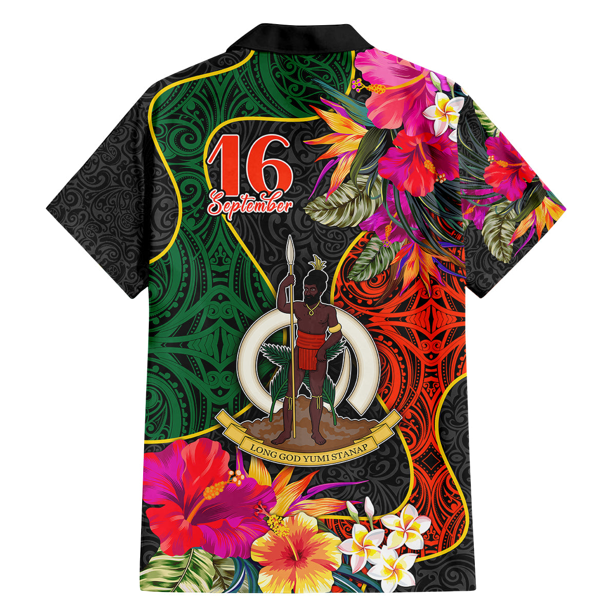 Penama Day Kid Hawaiian Shirt 16th September Polynesian Pattern with Pacific Flower LT03 - Polynesian Pride