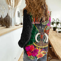 Penama Day Women Casual Shirt 16th September Polynesian Pattern with Pacific Flower LT03 - Polynesian Pride