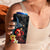 Hawaiian Whale and Volcanic Eruption 4 in 1 Can Cooler Tumbler Hibiscus and Kakau Pattern