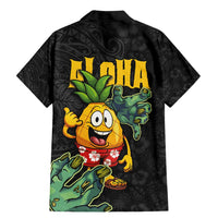 Hawaiian Halloween Family Matching Mermaid Dress and Hawaiian Shirt Aloha Pinapple with Mysterious Hands and Polynesian Tribal Tattoo