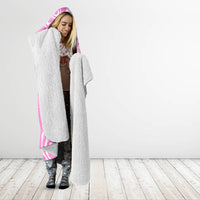 Custom Hawaii Kauai Island Hooded Blanket Hibiscus Pattern Seamless Tribal Simple Pink LT03 - Polynesian Pride