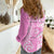 Custom Hawaii Kauai Island Women Casual Shirt Hibiscus Pattern Seamless Tribal Simple Pink LT03 - Polynesian Pride