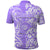 Hawaii Kauai Island Polo Shirt Hibiscus Pattern Seamless Tribal Simple Purple LT03 - Polynesian Pride