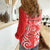 Hawaii Kauai Island Women Casual Shirt Hibiscus Pattern Seamless Tribal Simple Red LT03 - Polynesian Pride