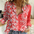 Custom Hawaii Kauai Island Women Casual Shirt Hibiscus Pattern Seamless Tribal Simple Red LT03 Female Red - Polynesian Pride