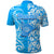 Hawaii Kauai Island Polo Shirt Hibiscus Pattern Seamless Tribal Simple Blue LT03 - Polynesian Pride