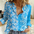 Hawaii Kauai Island Women Casual Shirt Hibiscus Pattern Seamless Tribal Simple Blue LT03 Female Blue - Polynesian Pride
