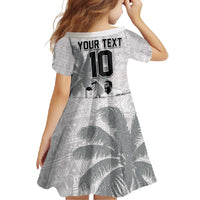 Custom Fiji Rugby Pacific Champions 2024 Family Matching Short Sleeve Bodycon Dress and Hawaiian Shirt Anniversary 7 Titles - Fijians Rugby and Tapa Hibiscus White Art