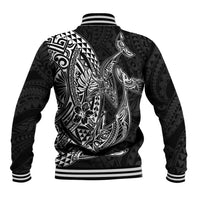 Hawaiian Whales Polynesian Art Motifs Baseball Jacket Black Color - Polynesian Pride