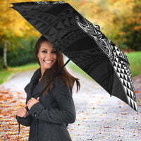 Hawaiian Whales Polynesian Art Motifs Umbrella Black Color - Polynesian Pride