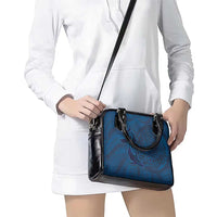 Hawaiian Whales Polynesian Art Motifs Shoulder Handbag Blue Color - Polynesian Pride