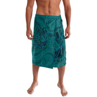 Hawaiian Whales Polynesian Art Motifs Lavalava Turquoise Color - Polynesian Pride