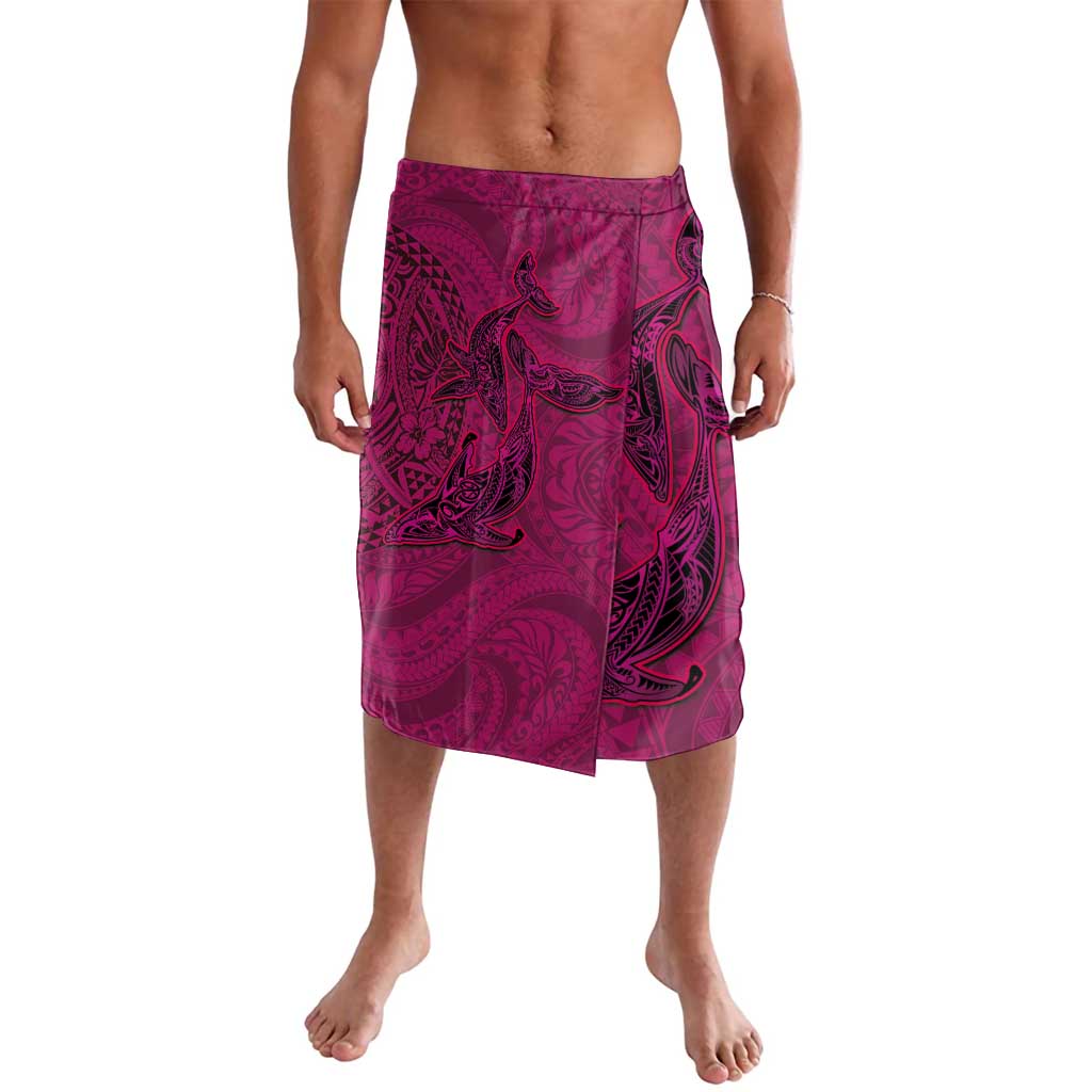 Hawaiian Whales Polynesian Art Motifs Lavalava Pink Color - Polynesian Pride