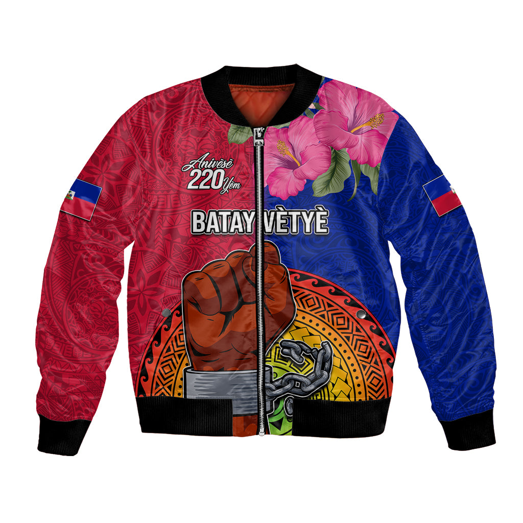 Haiti Battle of Vertieres Bomber Jacket The Haitian Revolution 220th Anniversary Polynesian Style LT03 Unisex Red - Polynesian Pride