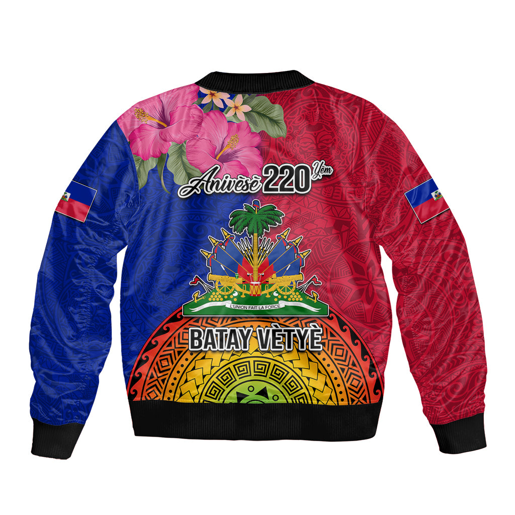 Haiti Battle of Vertieres Bomber Jacket The Haitian Revolution 220th Anniversary Polynesian Style LT03 - Polynesian Pride