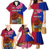 Haiti Battle of Vertieres Family Matching Mermaid Dress and Hawaiian Shirt The Haitian Revolution 220th Anniversary Polynesian Style LT03 - Polynesian Pride