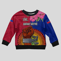 Haiti Battle of Vertieres Kid Ugly Christmas Sweater The Haitian Revolution 220th Anniversary LT03 Kid Red - Polynesian Pride