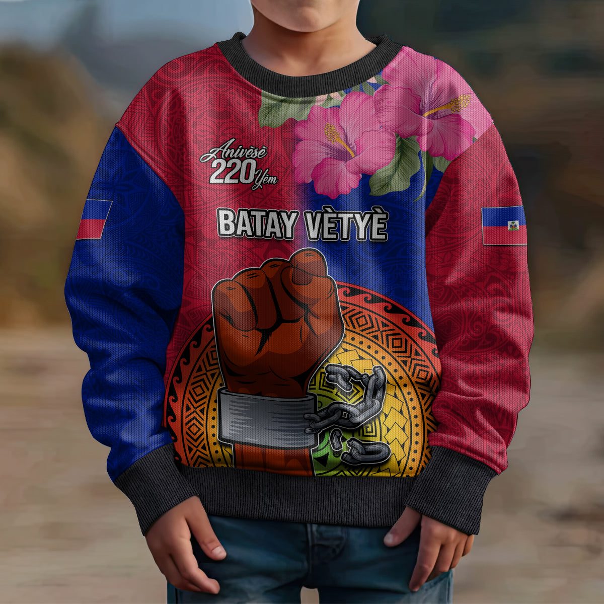 Haiti Battle of Vertieres Kid Ugly Christmas Sweater The Haitian Revolution 220th Anniversary LT03 - Polynesian Pride