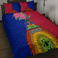 Haiti Battle of Vertieres Quilt Bed Set The Haitian Revolution 220th Anniversary Polynesian Style LT03 - Polynesian Pride