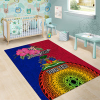 Personalised Haiti Battle of Vertieres Area Rug The Haitian Revolution 220th Anniversary Polynesian Style LT03 - Polynesian Pride