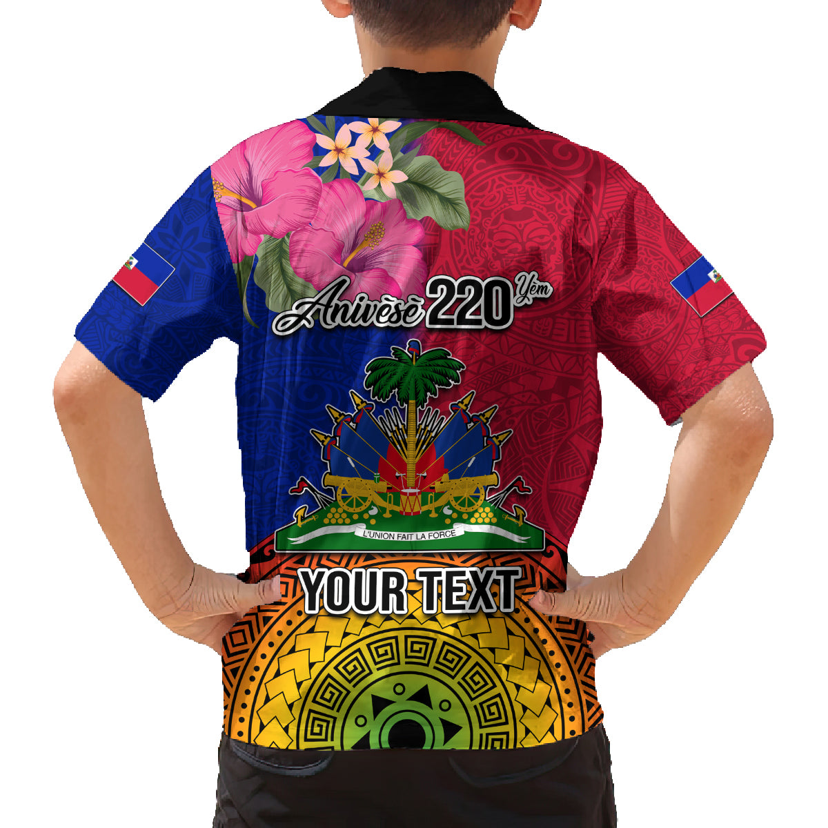 Personalised Haiti Battle of Vertieres Family Matching Puletasi Dress and Hawaiian Shirt The Haitian Revolution 220th Anniversary Polynesian Style LT03 - Polynesian Pride