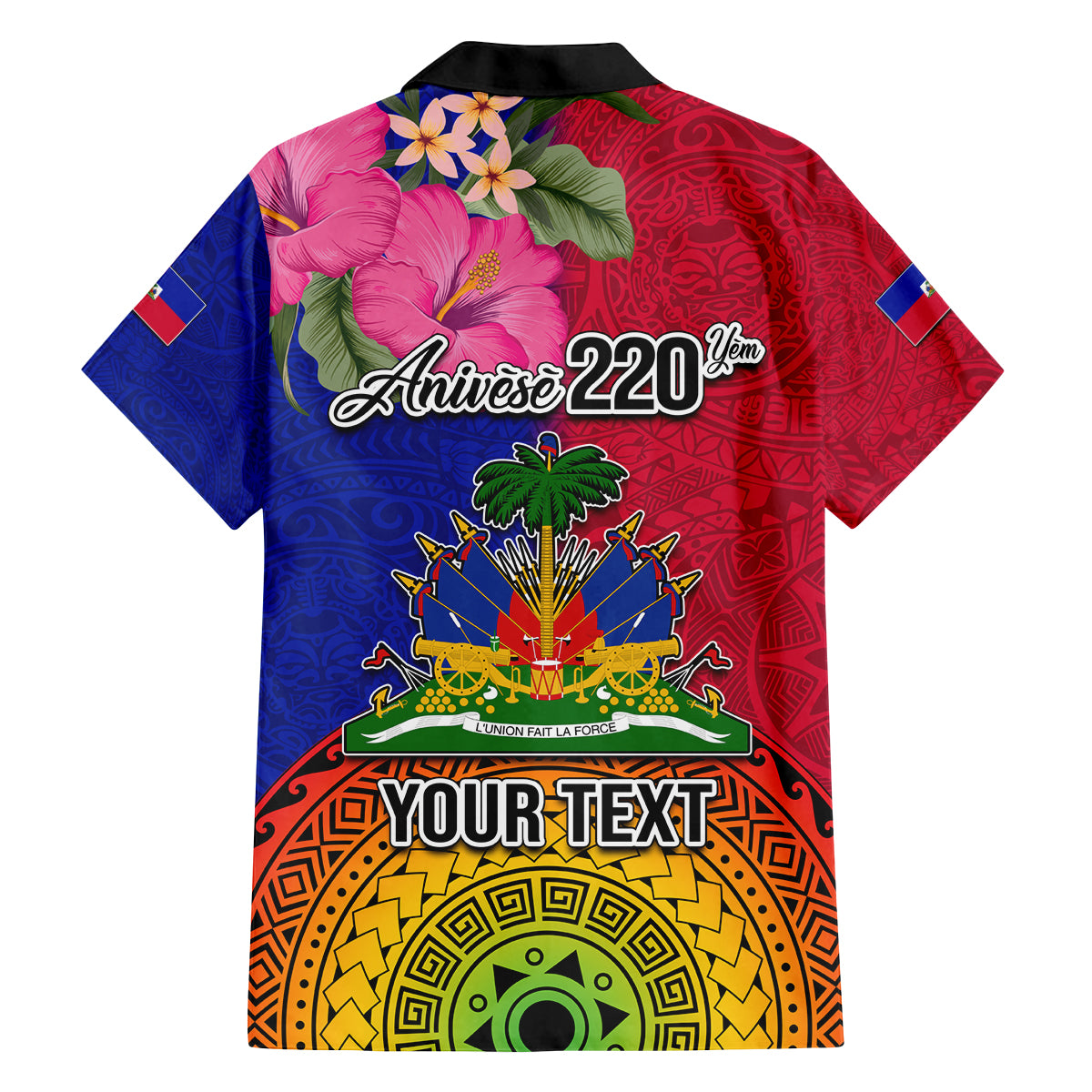 Personalised Haiti Battle of Vertieres Family Matching Puletasi Dress and Hawaiian Shirt The Haitian Revolution 220th Anniversary Polynesian Style LT03 - Polynesian Pride