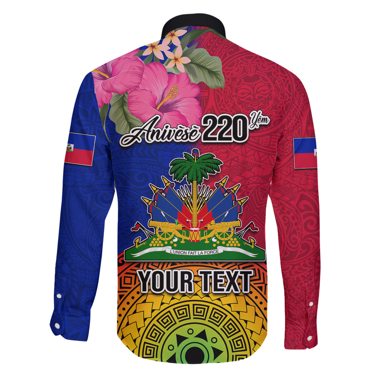 Personalised Haiti Battle of Vertieres Family Matching Puletasi Dress and Hawaiian Shirt The Haitian Revolution 220th Anniversary Polynesian Style LT03 - Polynesian Pride