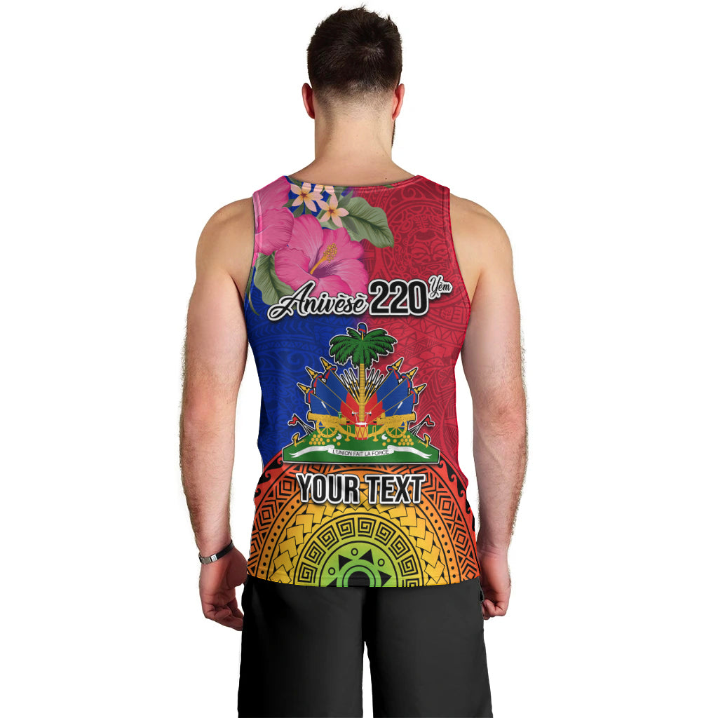 Personalised Haiti Battle of Vertieres Men Tank Top The Haitian Revolution 220th Anniversary Polynesian Style LT03 - Polynesian Pride
