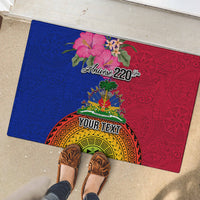 Personalised Haiti Battle of Vertieres Rubber Doormat The Haitian Revolution 220th Anniversary Polynesian Style LT03 - Polynesian Pride