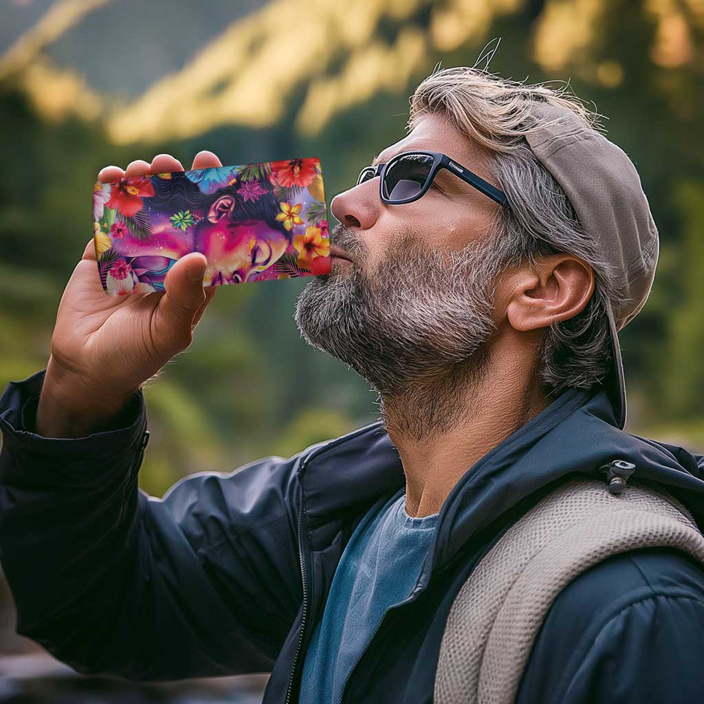 Polynesian Women 4 in 1 Can Cooler Tumbler Tropical Plant - Vibrant Surreal Dreamscape Vibe