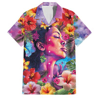 Polynesian Women Family Matching Summer Maxi Dress and Hawaiian Shirt Tropical Plant - Vibrant Surreal Dreamscape Vibe